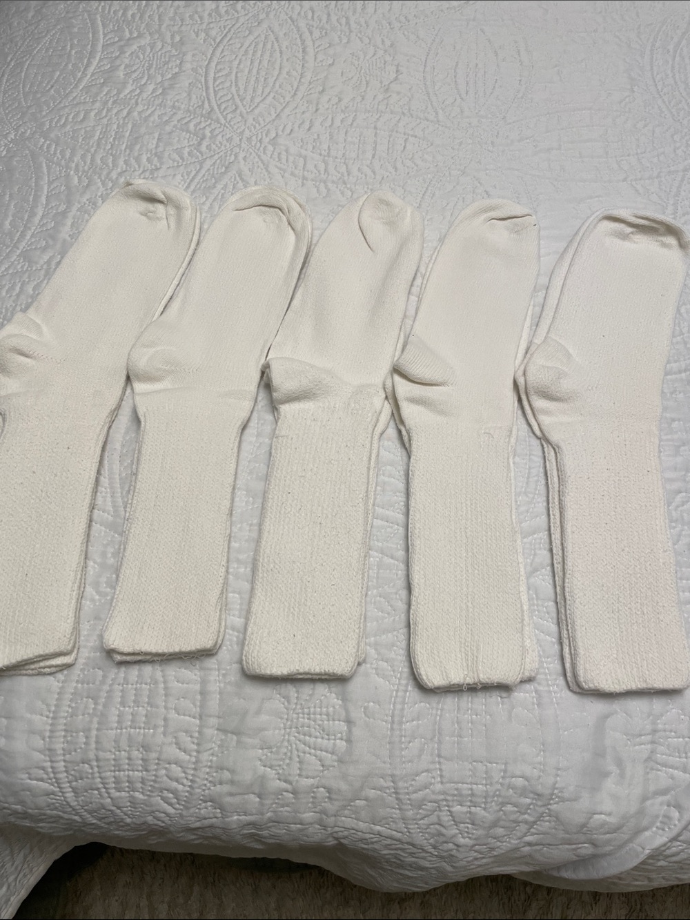 Lot of 5 Men’s White Tube Socks or Over The Calf Socks Hardly Used